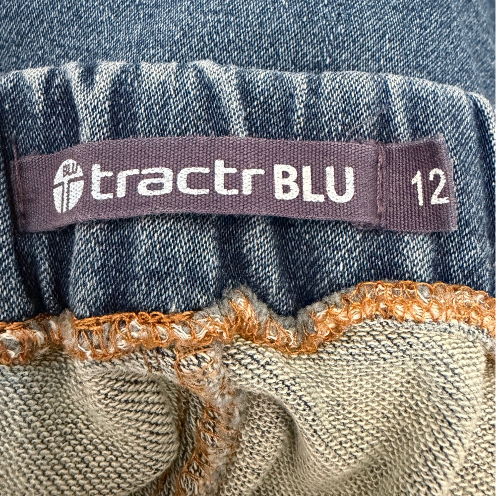 Tractr Blu Stretch Drawstring Waist Wide Leg Jeans Size 12 Girls - Picture 6 of 9